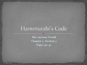 List of hammurabis code