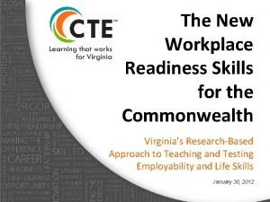 Workplace readiness skills for the commonwealth