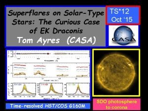 Superflares on SolarType TS12 Oct 15 Stars The