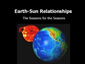 EarthSun Relationships The Reasons for the Seasons Solar