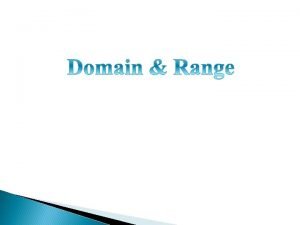 Domain and range ordered pairs