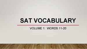 100 sat vocabulary words