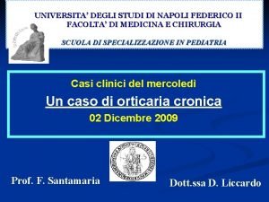 UNIVERSITA DEGLI STUDI DI NAPOLI FEDERICO II FACOLTA