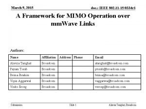 March 9 2015 doc IEEE 802 11 150334