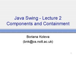 Containers in java swing