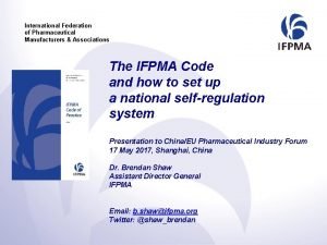 Ifpma code
