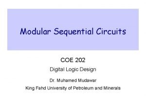 Sequential circuit design Sequential circuit design