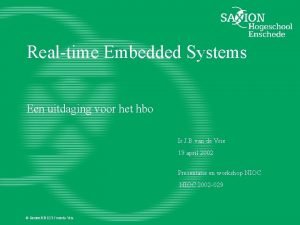 Embedded systems voorbeelden