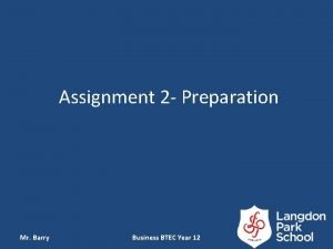 Btec business level 3 assignment 2