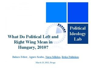 What Do Political Left and Right Wing Mean