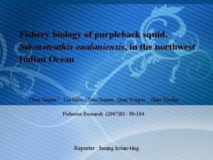 Fishery biology of purpleback squid Sthenoteuthis oualaniensis in