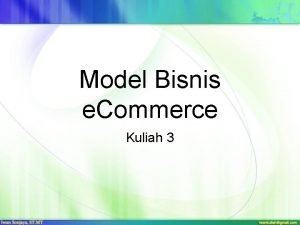 Model bisnis ecommerce