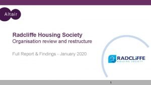 Radcliffe housing society