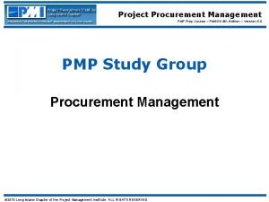 Pmbok procurement management