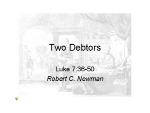 Parable of the two debtors lesson