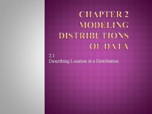 2 1 Describing Location in a Distribution Measuring