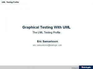 Uml testing profile