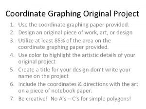 Coordinate plane project
