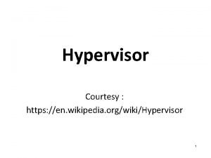 Wikipedia hypervisor