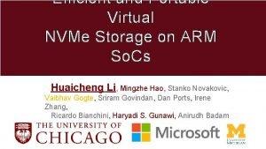 Efficient and Portable Virtual NVMe Storage on ARM