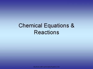 Unit 5 chemical equations and reactions