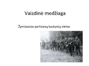 Vaizdin mediaga ymiausios partizan kautyni vietos DAINAVOS APYGARDA