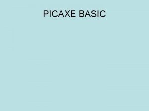 Picaxe basic