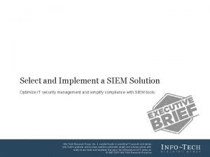 Siem project plan