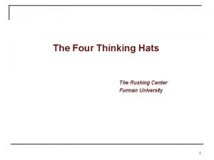 Four thinking hats