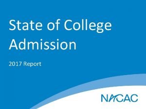 Nacac admission trends survey