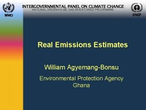 INTERGOVERNMENTAL PANEL ON CLIMATE CHANGE NATIONAL GREENHOUSE GAS