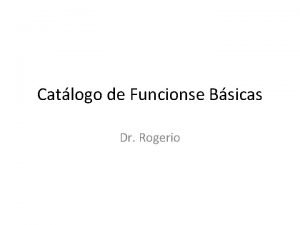 Catlogo de Funcionse Bsicas Dr Rogerio Funciones Potencia