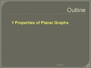 Properties of planar graph