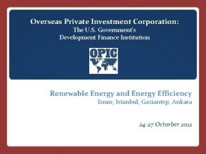 Overseas private investment corp