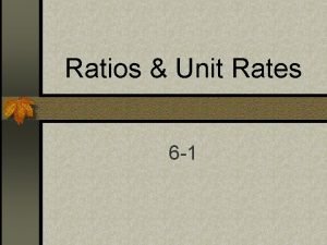 Ratios Unit Rates 6 1 VOCABULARY n Ratio