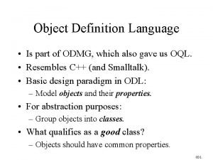 Object definition language