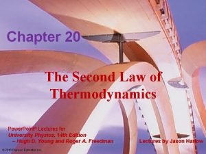 Chapter 20 The Second Law of Thermodynamics Power