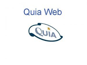 Quia web