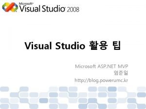 Visual Studio Microsoft ASP NET MVP http blog