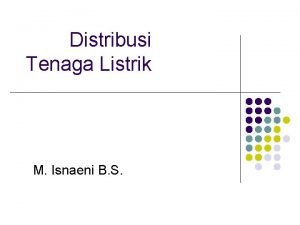 Distribusi Tenaga Listrik M Isnaeni B S Buku