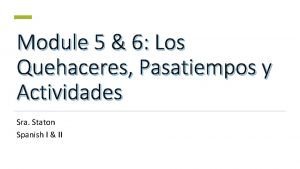 Los actividades Los actividades