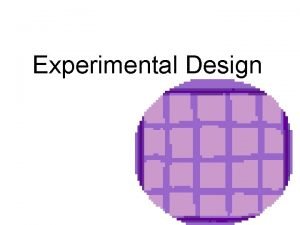 Experimental Design Causal Effect The finding that change