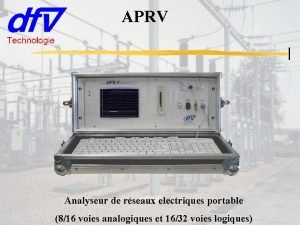 APRV Analyseur de rseaux electriques portable 816 voies