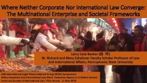 Where Neither Corporate Nor International Law Converge The