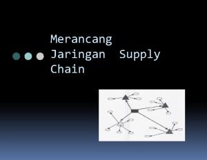 Konfigurasi jaringan supply chain