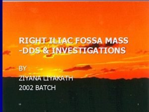 Right iliac fossa mass investigations