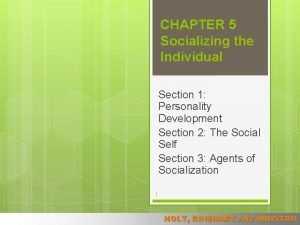 Sociology chapter 5 socializing the individual
