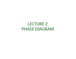 LECTURE 2 PHASE DIAGRAM DBT 302 Heat Treatment