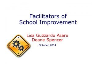 Facilitators of School Improvement Lisa Guzzardo Asaro Deane