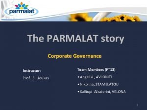 Parmalat scandal timeline